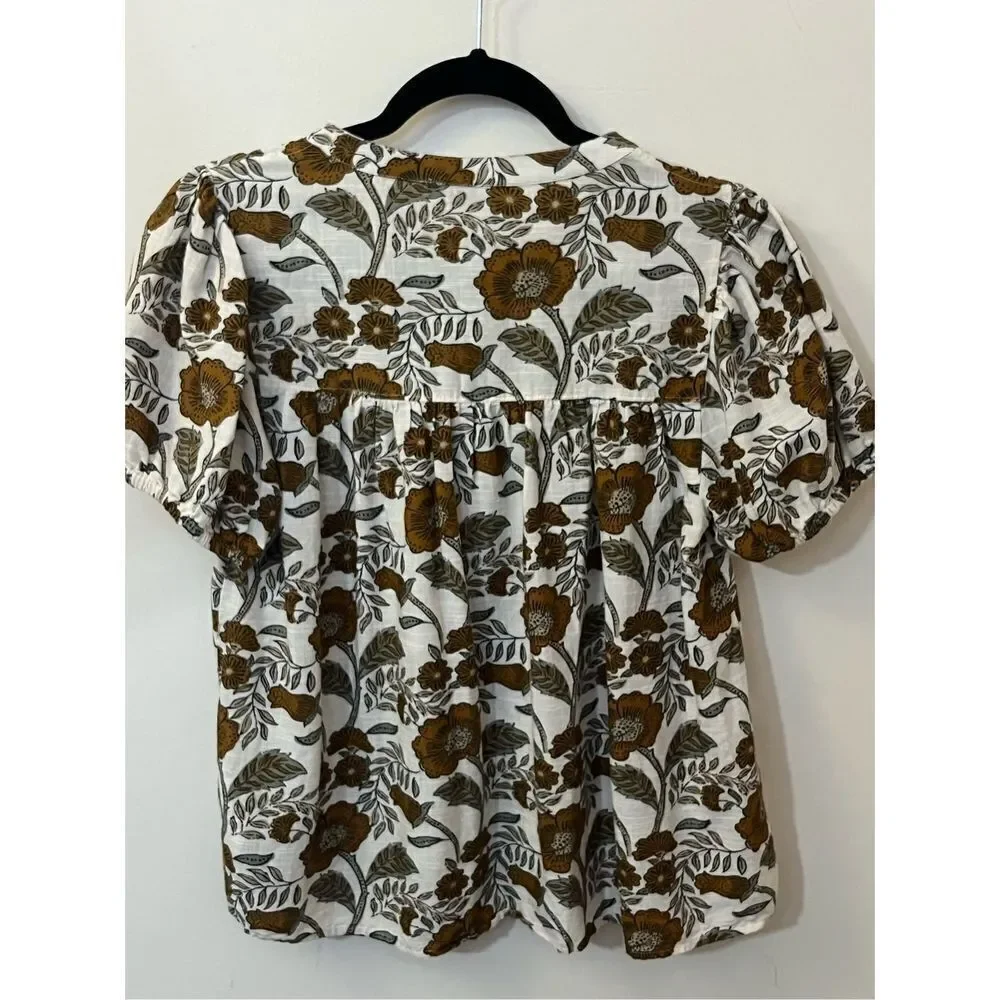 Faherty Juliet Button Down Blouse M - Picture 2 of 6